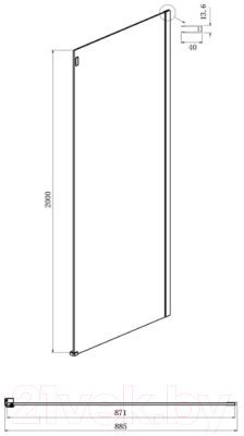 Душевой уголок Ambassador Benefit 160x90x200 / 19021105HX-90HX