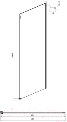 Душевой уголок Ambassador Benefit 120x100x200 / 19022201HBB-100HBB