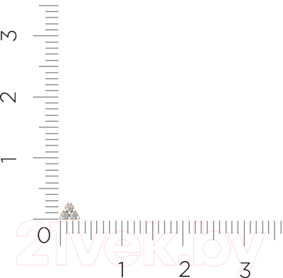 Пирсинг из розового золота ZORKA 710029.14K.R (с фианитами)