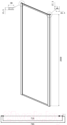 Душевая стенка Ambassador Forsa 80x200 / 80AB