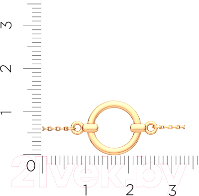 Браслет из розового золота ZORKA 650056.14K.R.ZZ (18см)