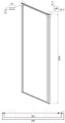 Душевой уголок Ambassador Elysium 80x90x200 / 111021102KX-90KX