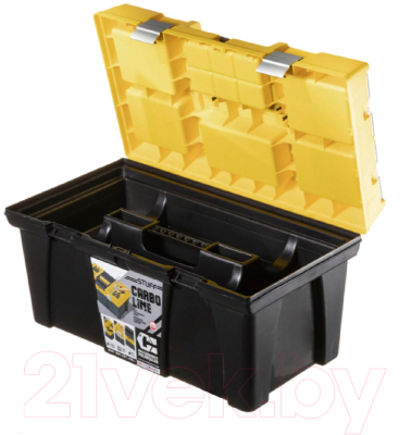 Ящик для инструментов Patrol Stuff Semi Profi Carbo Alu 26 / SKR26SPSCARZOLPG011 (желтый)