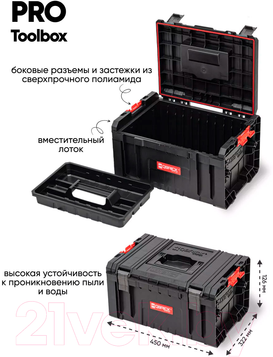 Набор ящиков для инструментов QBrick System Pro Set 5 / Z257264PG011