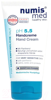 Крем для рук Numis Med Для чувствительной кожи с пантенолом pH 5.5 / 40213060 (75мл)
