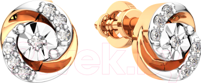 Серьги из комбинированного золота ZORKA 3D00234.14K.B.ZZ (с бриллиантами)