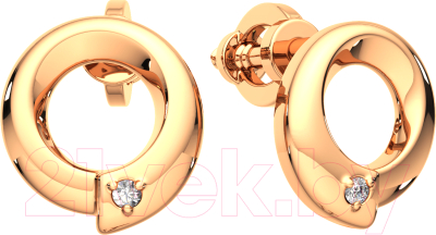 Серьги из розового золота ZORKA 3D00273.14K.R.ZZ (с бриллиантами)