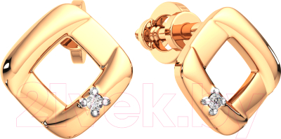 Серьги из розового золота ZORKA 3D00284.14K.R (с бриллиантами)