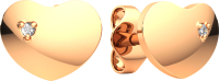 Серьги из розового золота ZORKA 3D0074.14K.R (с бриллиантами) - 