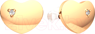 Серьги из розового золота ZORKA 3D0074S.14K.R (с бриллиантами)