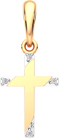Крестик из розового золота ZORKA 4D0078.14K.R (с бриллиантом) - 