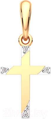 Крестик из розового золота ZORKA 4D0078.14K.R (с бриллиантом)