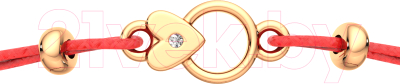 Браслет из розового золота ZORKA 6D0020.14K.R.02.ZZ (18см, с бриллиантом)