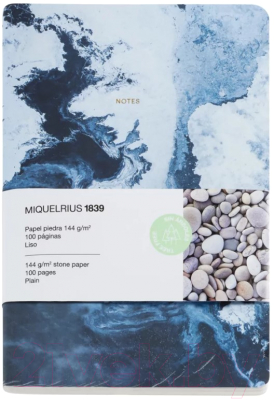 Записная книжка APLI Stone Paper Sea / MR8220 (50л, синий/белый)