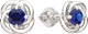 Серьги из белого золота ZORKA 3P1015.14K.W (с сапфирами) - 
