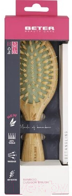 Расческа Beter Bamboo Cushion Brush (нейлоновая щетина)