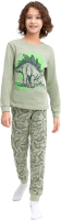 Пижама детская Mark Formelle 563311 (р.104-56, зеленый чай/динозавры на зеленом) - 