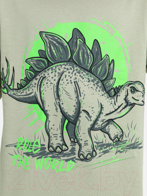 Пижама детская Mark Formelle 563311 (р.134-68, зеленый чай/динозавры на зеленом)