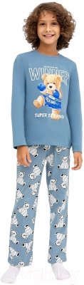 Пижама детская Mark Formelle 563320 (р.104-56, туманно-голубой/медведи)