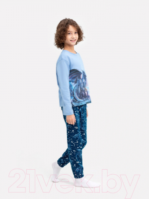 Пижама детская Mark Formelle 563323 (р.122-60-54, светло-синий/драконы в космосе)