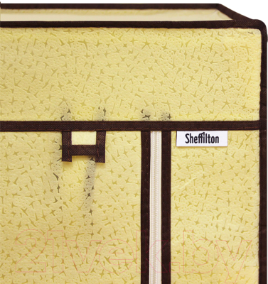 Тканевый шкаф Sheffilton SHT-SS15-P (черный/бежевый пластик/плотная ткань)
