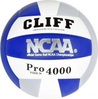 Мяч волейбольный CLIFF Pro 4000 (размер 5, PU, белый/синий) - 
