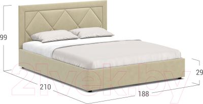 Купить Двуспальная кровать Moon Family 1255 / К004462 в Бобруйске