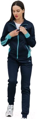 Спортивный костюм Pravo OG-004 (р.46, темно-синий/бирюзовый)