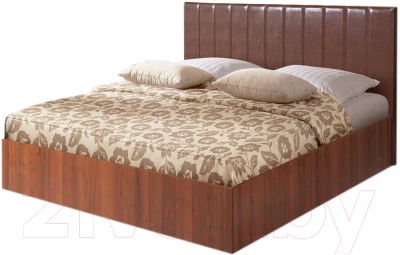 Двуспальная кровать Мебель-Парк Аврора 1 200x160 (темный)