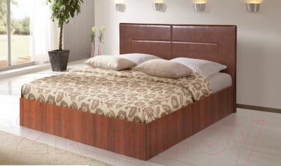 Двуспальная кровать Мебель-Парк Аврора 4 200x180 (темный)