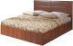Двуспальная кровать Мебель-Парк Аврора 4 200x180 (темный) - 