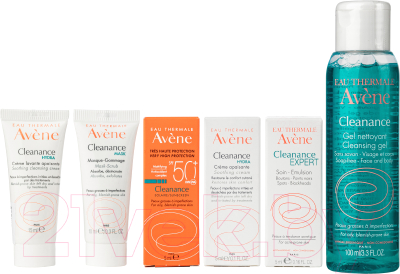 

Набор косметики для лица Avene, Клинанс гель для умывания Promo 100мл + 5 мини продуктов