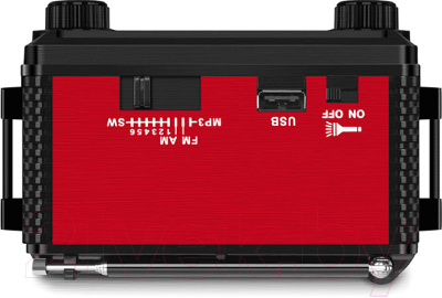 Радиоприемник Sven SRP-355 (черный/красный)