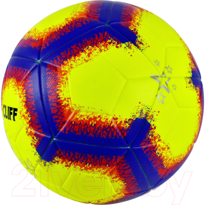 Футбольный мяч CLIFF PU EXP SC8131 (размер 5, желтый/синий)