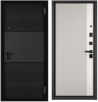 Входная дверь Mastino PP3 Trust Eco PP черный муар металлик/черный мат/белый софт (86x205, правая) - 