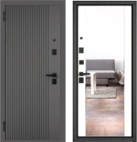Входная дверь Mastino PP4 Trust Eco PP черный муар металлик/оскуро веллюто/белый софт (86x205, левая) - 