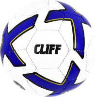 Футбольный мяч CLIFF CF-60 (размер 5, PU Grippy, белый/синий) - 