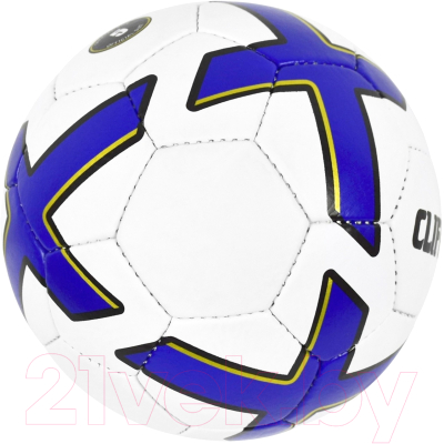 Футбольный мяч CLIFF CF-60 (размер 5, PU Grippy, белый/синий)