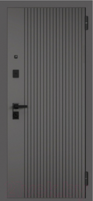Входная дверь Mastino PP4 Trust Eco PP черный муар металлик/оскуро веллюто/белый софт (86x205, правая)