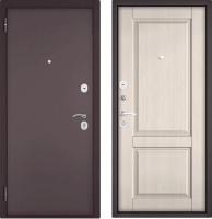 Входная дверь Mastino Номе Eco VO MP1 шоколад букле/бьянко ларче (86x205, левая) - 