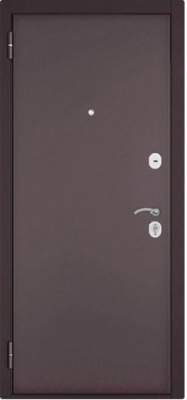 Входная дверь Mastino Номе Eco VO MP1 шоколад букле/бьянко ларче (86x205, левая)