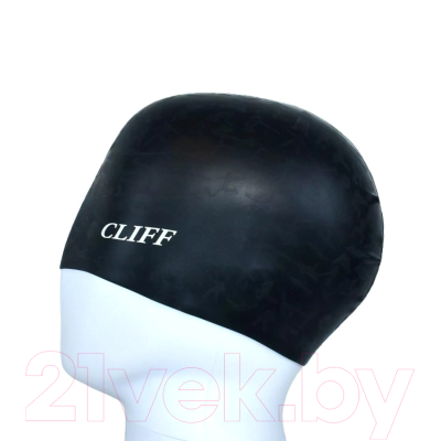 Шапочка для плавания CLIFF Силиконовая с рельефом (черный)