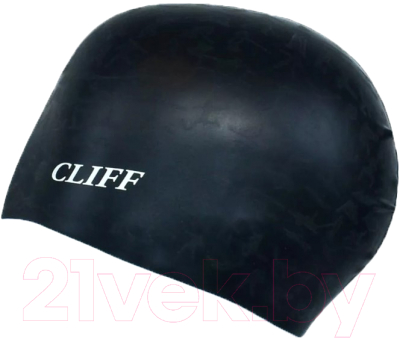 Шапочка для плавания CLIFF Силиконовая с рельефом (черный)