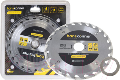 Пильный диск Hanskonner H9022-190-30/20-24