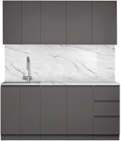 Кухонный гарнитур Артём-Мебель Мэри ДСП 1.8м без столешницы (серый графит) - 