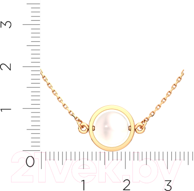 Колье из розового золота ZORKA 550665.14K.R.SP (40см, с жемчугом)