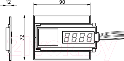 Выключатель для зеркала AKS Сенсорный для зеркала / 60W TTS-A03 (с индикатором времени и температурой)