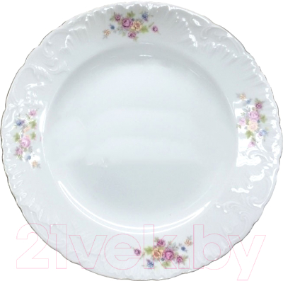 Тарелка закусочная (десертная) Cmielow i Chodziez Rococo / 7490-0030890 (бабушкин цветок)