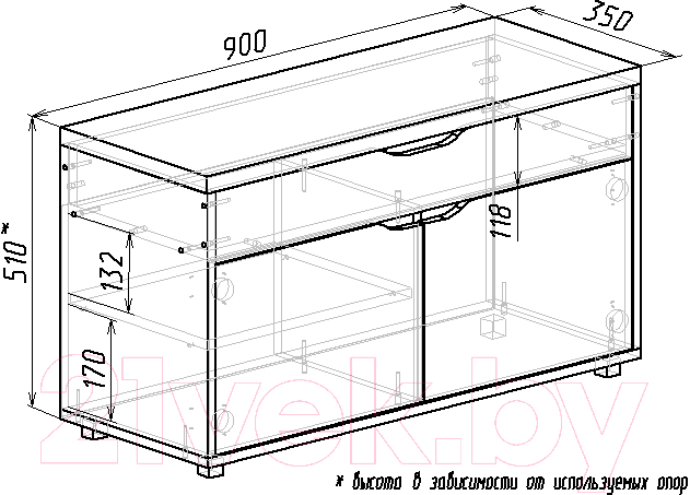 Тумба в прихожую Мебель-Класс ВА-012.9