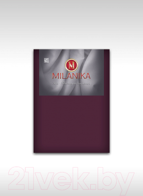 Простыня Milanika Бордо на резинке 180x200x20 (поплин г/к)